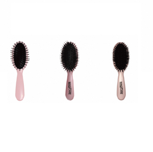 Y Handle salon grade ceramic roll brush <b>hair</b> <b>styling</b> <b>tool</b> with non slip rubber handle and soft boar bristle for curly <b>hair</b> - Product Image 2