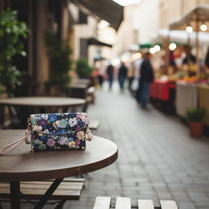 Sac à main multicolore en forme de fleur à cinq branches, sac bandoulière 17x26,5 cm, accessoire de mode - Product Image 3