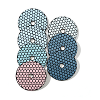 Disques de polissage diamantés secs premium de 4 pouces (100 mm) en matériau abrasif alvéolé pour le meulage du granit, du marbre, du béton et de la pierre