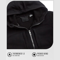 Maßgefertigte Kinder-Softshell-Jagdjacke mit Kapuze, Fleece-Futter, Durchgehendem Reißverschluss, Winddicht und Wasserdicht für Outdoor-Jagd