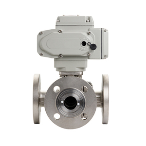 MINASEN Q944F 3 inç Paslanmaz Çelik T/L Tipi Elektrikli Üç Yollu Küresel Vana Kelepçe Bağlantılı PTFE Sızdırmazlık Akış Kontrol Vanası - Product Image 2