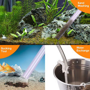Perstype Uitwisseling Water Zand Wassen Schoonmaken Vis <span class=keywords><strong>Aquarium</strong></span> Plastic Grindreiniger Vis Afvalverwijderaar Waterfilter - Product Image 5