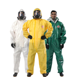 Pakaian Pelindung Kimia Sekali Pakai Tipe 3 Bersertifikat CE, Warna Kuning Hijau, Perlengkapan APD, Pasokan Pabrik - Product Image 1