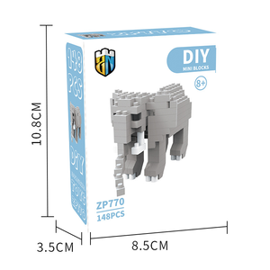 Set Puzzle Diy blok bangunan hewan kartun Model 3d partikel Mirco plastik laris mainan bata bongkar pasang figur Mini untuk hadiah anak-anak - Product Image 3