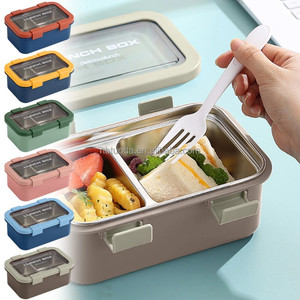 Xách tay nhà văn phòng Bento Box 304 thép không gỉ cách nhiệt ăn trưa container với Leak-proof khoang - Product Image 6