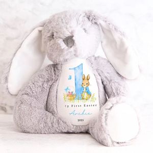 Mainan boneka hewan kelinci Paskah, mainan lembut Kelinci Paskah, bisa dipersonalisasi - Product Image 3