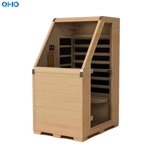<span class=keywords><strong>Cabine</strong></span> de sauna miniature à vapeur sèche à l'ozone, design moderne en bois de cèdre rouge, pour 1 personne, dôme en hemlock, infrarouge lointain, à vendre - Product Image 3