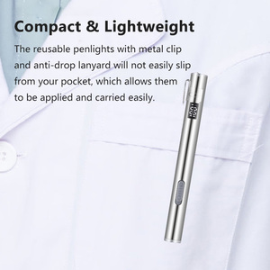 Lampe de poche médicale <span class=keywords><strong>USB</strong></span> lumière blanche <span class=keywords><strong>LED</strong></span> infirmière lampe-stylo jauge d'élève règle de division stylo lumière infirmière médecin yeux examen ORL - Product Image 6