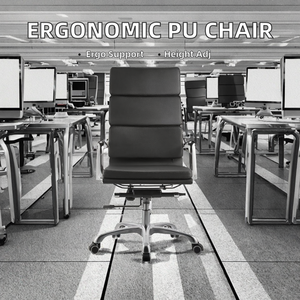 FoShan Factory High Quality Strong Frame Big Size Modern Executive Office PU <b>Leather</b> Swivel <b>Computer</b> Ergonomic <b>Chair</b>-NSW Office - Product Image 2