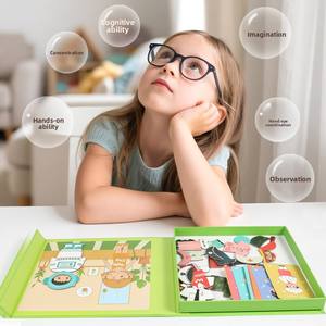 Juegos de vestir Montessori, bloques para cambiar de ropa, rompecabezas, libro, juegos de rol, juguetes educativos interactivos para niños y niñas - Product Image 3