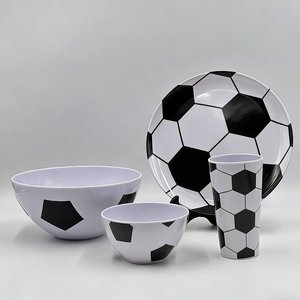 Nuovo Design Set di Stoviglie in Melamina per Calcio e Partite Mondiali, Piatti, Ciotole e Tazze per Guardare le Partite - Product Image 1