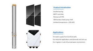 Powerful Solar 24V/36V/48V/72V 1.5hp <b>Submersible</b> Deep Well Water <b>Pump</b> - Product Image 3