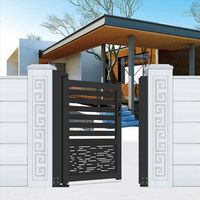 Puerta Pedestre Horizontal de Aluminio con Revestimiento Antioxidante Prima para Exteriores, Puerta Abatible Simple para Entrada de Jardín de Villa, Camino de Jardín