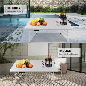 Amerikaanse Populaire Hoge Kwaliteit Plastic Stoel Tafel 4ft 6ft <span class=keywords><strong>8ft</strong></span> Opvouwbare Picknick Partij Tuinmeubilair Outdoor Park Magazijn - Product Image 4