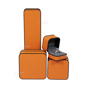 Hot Selling Square PU Leather Custom LOGO <b>Jewelry</b> <b>Box</b> Wedding Ring Earrings <b>Jewelry</b> Package <b>Box</b> - Product Image 1