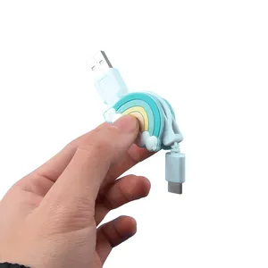 Hình Dạng Dễ Thương Keyring 3ds Sạc Cáp Keyring Đa Chức Năng Tùy Chỉnh 4in1 3in1 Cáp Sạc Nhanh - Product Image 1