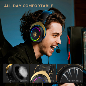 SADES Alchemist 50Mm Pilotes <span class=keywords><strong>Bandeau</strong></span> Réglable Virtual 7.1 Surround Sound Over-Ear Wire Gaming Headset Casque avec Micro - Product Image 5