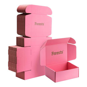 Logotipo de marca personalizado Impresión de ropa corrugada <span class=keywords><strong>Cajas</strong></span> de envío Color Rosa Mailer Envase cosmético Caja de correo - Product Image 4