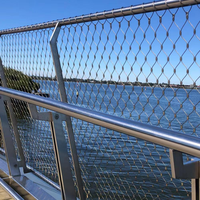 304 Technique de maille de câble métallique en acier inoxydable tissé balcon fenêtre escalier Anti-chute frontière