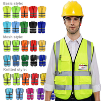 Gilet de sécurité personnalisé avec logo, multi-poches, fermeture éclair, réfléchissant, haute visibilité, vêtements de travail, gilet de sécurité routière