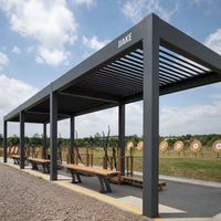 Pergola en aluminium Jiake 6063-T5 avec toit à lames motorisées pour pont de observation des baleines, jardin, patio, gazebo extérieur, pavillon, terrasse