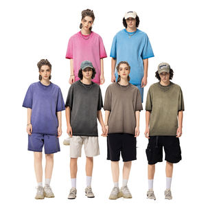 Camisetas Gráficas de Algodón 100% con Lavado Ácido Estilo Urbano Vintage Oversize para Hombre, Camisetas con Estampado de Patrones Estilo Urbano de Gran Gramaje - Product Image 2