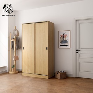factory made low price customized in stock ready to ship <b>wardrobe</b> modern design bedroom furniture wooden MDF slide door <b>wardrobe</b> - Product Image 4