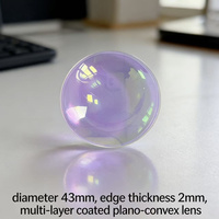 Multi Layer Coated Optical Glass Lens Plano Convex Dia 43mm Strict Quality Control Factory Wholesale OEM for Camera Telescope
