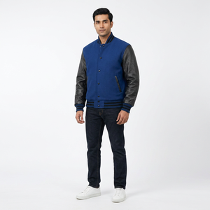 Customized Casual Men Streetwear Varisty Men's Jackets <b>Leather</b> Versity University Bomber College Jacket for man - Product Image 1