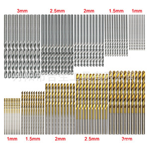 Juego de brocas de titanio Mr Drill de 1-3 mm con vástago redondo para carpintería y perforación DIY - Product Image 1