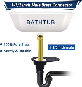 Freestanding Bathtub <strong>Drain</strong> Rough-In Kit, Bathtub <strong>Drain</strong> Installation Kits Include Brass <strong>Pipe</strong> and ABS <strong>Pipe</strong> for Canada Market - Product Image 5
