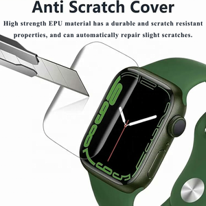 Pelindung layar jam tangan pintar, HD jernih EPU <span class=keywords><strong>Film</strong></span> hidrogel lunak gelembung gratis penyembuhan sendiri untuk Apple seri jam tangan