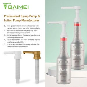 Professional Ribbed Closure Syrup <b>Pump</b> for Secure Bottle Fit in Busy Commercial Coffee Shop - Product Image 1