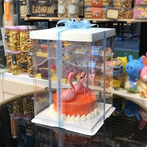 <strong>China</strong> Manufacturers Wholesale Custom Birthday and Wedding White Acrylic Plastic Transparent clear <strong>Cake</strong> <strong>Box</strong> - Product Image 5
