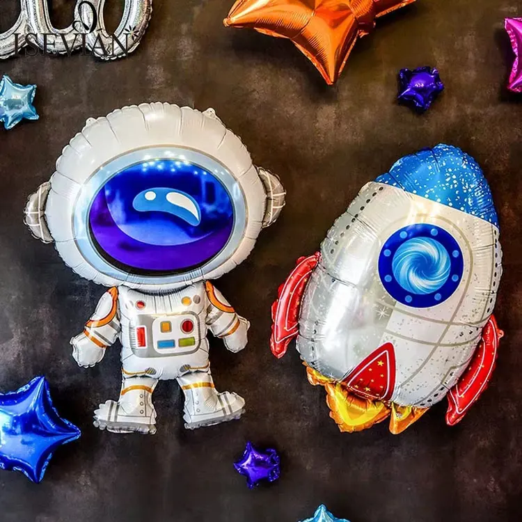 ISEVIAN custom espaço <span class=keywords><strong>astronauta</strong></span> space shuttle inflat balão da folha de alumínio balão de brinquedo