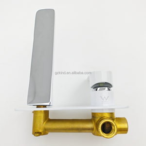 Watersino, venta al por mayor, marca de agua, <span class=keywords><strong>tres</strong></span> orificios, montado en la pared, baño, <span class=keywords><strong>lavabo</strong></span>, <span class=keywords><strong>grifo</strong></span> mezclador - Product Image 4