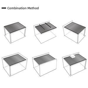Kinh Tế màu đen điện louvered pergola với cửa kính cho bầu trời xanh và những đám mây trắng - Product Image 6