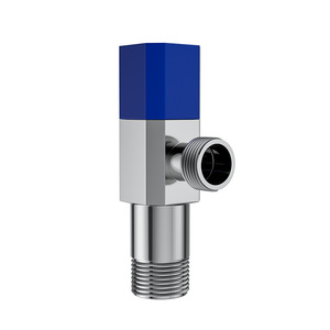 Bán buôn 90 độ dày hộ gia đình nhà vệ sinh chuyển đổi góc van đồng loại hình vuông Chrome nước dừng tam giác van - Product Image 2