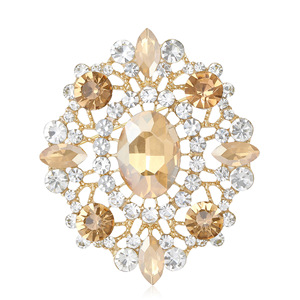 Broche de Strass em Forma de Gota de Água com Revestimento de Ouro de Alta Qualidade para Mulheres, Ideal para Festas e Casamentos - Product Image 2