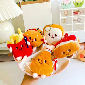 Llavero de Peluche Suave 3D con Diseño de Hamburguesa, Ecológico, Duradero, Moderno, Promocional, Personalizado, Accesorio de Comida, Colgante, Venta al por Mayor - Product Image 3