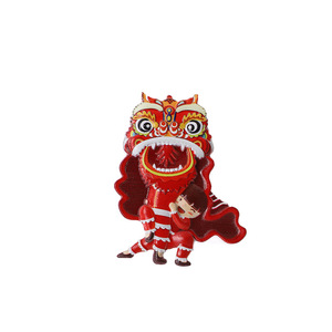 Adesivi Magnetici Creativi per Frigorifero con Danza del Leone Festiva, Stile Cinese Carino in Resina Sintetica per il Nuovo <span class=keywords><strong>Anno</strong></span> - Product Image 5