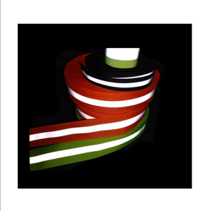 中国プロ用1インチ弾性カラフルストラップ安全道路高反射ナイロンウェビングリボンテープ衣類用 - Product Image 1