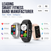 Smart Band für Frauen Gesundheitsüberwachung Blutdruck Stressmonitor Atemtraining Schrittzähler Nachrichtenerinnerung Magnetisches Aufladen Mehrsprachig