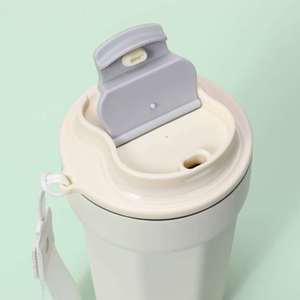 Stainless Steel Octagonal Coffee <b>Mug</b> 316 Vacuum <b>Insulated</b> Portable Cup With Carrying Strap For Travel And Home Use - Product Image 3