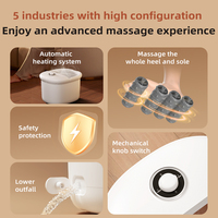 Baño de pies eléctrico con burbujas, masajeador de pies con acupresión, mini spa para pedicura, relajación en casa o salón.