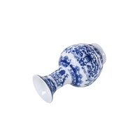 Vase à fleurs bleu et blanc en céramique personnalisé vintage chinois vase décoratif pour la maison
