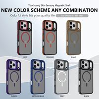 Coque de téléphone magnétique de luxe antichoc transparente mate en TPU souple et PC rigide pour iPhone 17 Pro Max 16 Pro 15 Plus 14 13 12 11