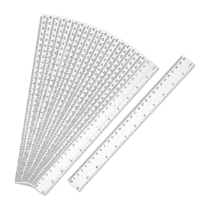 Règle en plastique transparente de marquage avec logo personnalisé, 15 cm, 20 cm, 30 cm, pouce, centimètre - Product Image 4