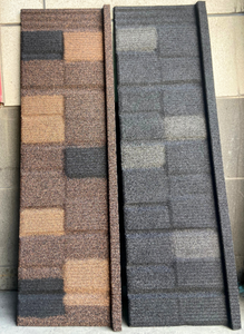 Tuiles de toiture en bois couleur café, revêtement pierre haute résistance 0,6 mm, <span class=keywords><strong>avec</strong></span> gouttière et panneau frontal - Product Image 4