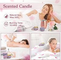Paquet de soins relaxants cadeaux de spa paniers cadeaux d'anniversaire obtenir bien bientôt des cadeaux pour les femmes couverture de sympathie relaxante chaude CandleTumble